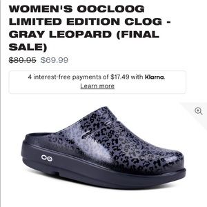 Brand New in the box size 9 Oofos clogs